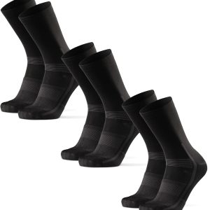 Crew Cycling Socks – Breathable Fast-Dry Bike Socks with Cushioned Sole for Men & Women, 3- & 5-Pack