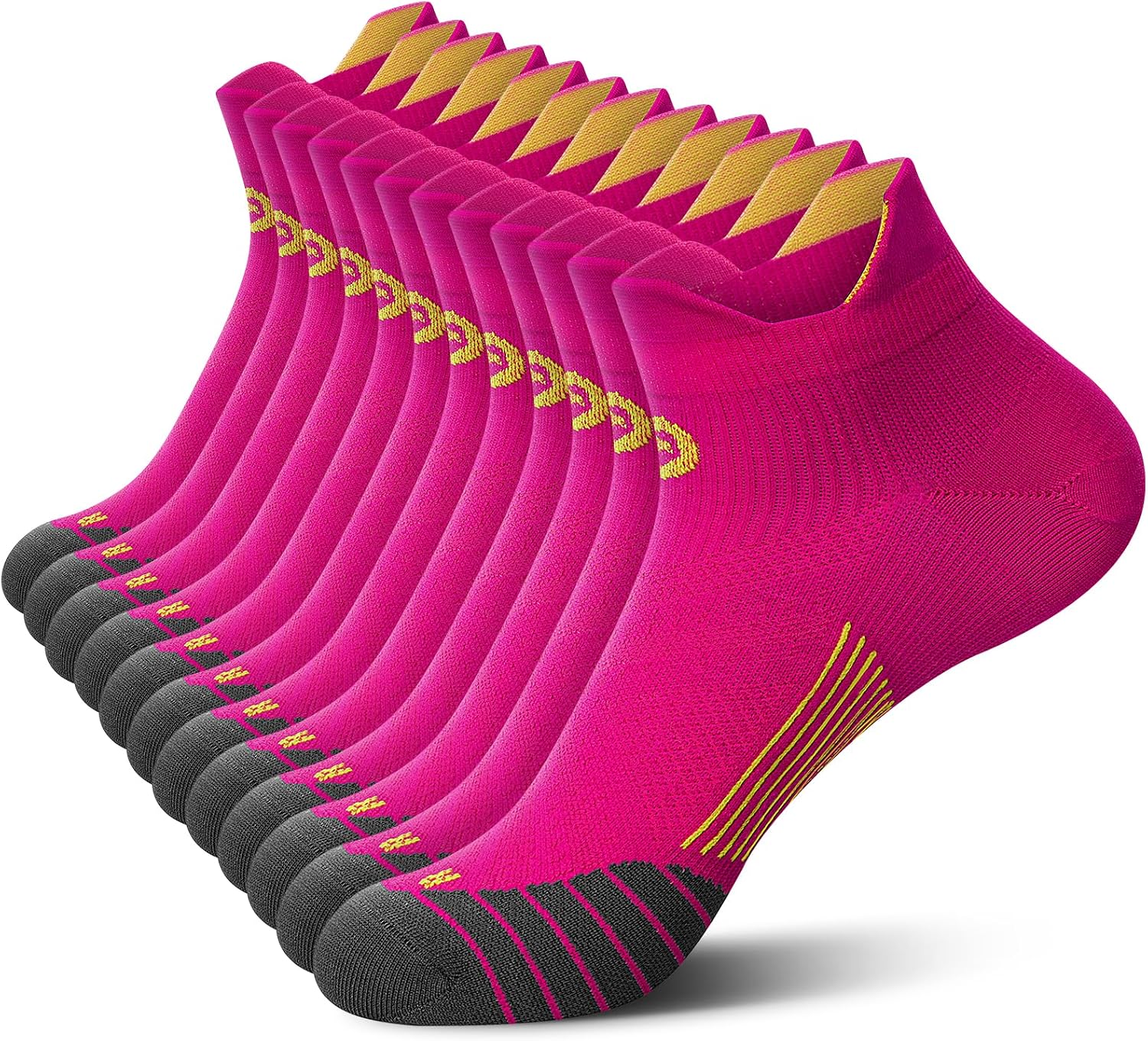 Compression Socks for Men & Women, 2/4/6 Pairs Ankle Running Socks with Arch Support, Ankle Support, Plantar Fasciitis