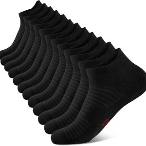 Compression Running Ankle Socks (6 Pairs) for Men & Women, Running Socks With Arch Support