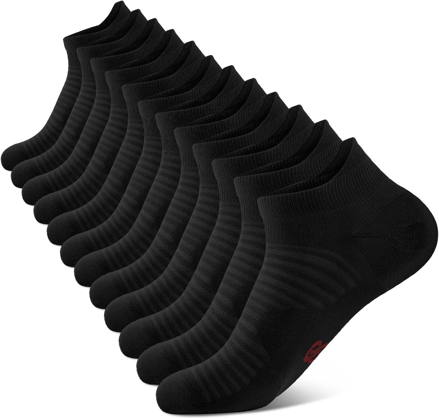 Compression Running Ankle Socks (6 Pairs) for Men & Women, Running Socks With Arch Support